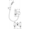 Hansgrohe Vernis Shape - 2-otvorová baterie na okraj vany s přepínacím ventilem a ruční sprchou Vernis Blend Vario, černá matná 71462670