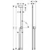 Hansgrohe Unica - Sprchová tyč S Puro 900 mm se snadno posuvným držákem a sprchovou hadicí, chrom 24405000