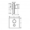 Hansgrohe ShowerSelect Glass - Highflow termostat s uzavíracím ventilem, bílá / chrom 15735400