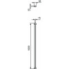 Ideal Standard i.life - Upevňovací rameno rovné 100 cm, lesklý chrom T4891EO