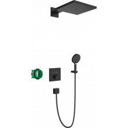 Hansgrohe Raindance E - Sprchový systém pro podomítkovou instalaci s termostatem Select, matná černá 27939670