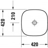 Duravit Zencha - Umyvadlová mísa 420x420x140 mm, šedá matná 2373426779