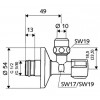 Schell - Rohový regulační ventil comfort, chrom 049170699