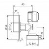 SCHELL COMFORT - pračkový ventil s horním ovládáním 1/2 &quot;x 3/4&quot; - 054400699