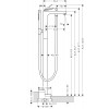Axor Citterio - Páková vanová baterie volně stojící na podlaze - rombický brus, chrom 39471000