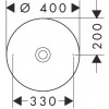 Axor Suite - Umyvadlová mísa 400 bez přepadu, kartáčovaný bronz 42001140