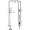 Axor ShowerComposition - Sprchový panel s termostatem, hlavová sprcha 110/220 1jet a šíjová sprcha, chrom 12595000