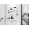 Hansgrohe WallStoris - Sada: ruční sprcha 105 3jet Activation EcoSmart, termostat, nástěnná tyč 70 cm a sada na odkládání, bílá matná 24250700