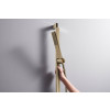 Hansgrohe Unica - Sprchová tyč E Puro 650 mm se snadno posuvným držákem a sprchovou hadicí, kartáčovaný bronz 24404140