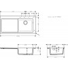 Hansgrohe - Vestavěný dřez 450 s odkapávací plochou, 1030x490 mm, černý grafit 43314170