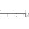Hansgrohe RainSelect - Podomítkový termostatický modul pro 3 spotřebiče, kartáčovaný černý chrom 15381340