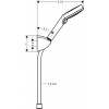Hansgrohe Vernis Blend - Sada se sprchovým držákem Vario EcoSmart se sprchovou hadicí 160 cm, chrom 26278000
