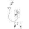 Hansgrohe Vernis Blend - 2-otvorová baterie na okraj vany s přepínacím ventilem a ruční sprchou Vernis Blend Vario, černá matná 71461670