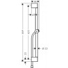Hansgrohe Unica - Sprchová tyč Pulsify S 65 cm s jezdcem Push a sprchovou hadicí, chrom 24400000