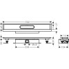 Hansgrohe uBox universal - Základní těleso odtokového žlabu pro sníženou instalaci 700 mm, úplná sada 56017180