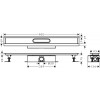 Hansgrohe uBox universal - Základní těleso odtokového žlabu pro standardní instalaci 900 mm, úplná sada 56025180
