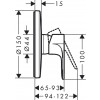 Hansgrohe Rebris S - Páková sprchová baterie pod omítku pro iBox universal, černá matná 72667670
