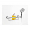 Hansgrohe Unica - Madlo Comfort s poličkou a sprchovým držákem, bílá / chrom 26328400