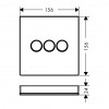Hansgrohe ShowerSelect Glass - ventil pod omítku pro 3 spotřebiče, bílá / chrom 15736400