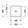 Duravit Starck 3 - Vestavěné umyvadlo, hladké, 43 x 43 cm, bílé 0305430000