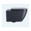 Duravit Happy D.2 - Závěsné WC Rimless®, 36,5x54 cm, Antracit matná, 2222098900