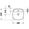 Duravit Zencha - Umyvadlová mísa 420x420x140 mm, matný antracit 2374421371