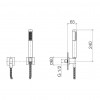 Dornbracht IMO - sprchový dvouotvorová set k podomítkové baterii s kolínkem, chrom 27808980-00