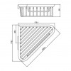 Emco System 2 - Rohový košík do sprchového koutu, 17,6x22,8 cm 354500105