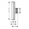 Axor Edge - Termostat HighFlow s podomítkovou instalací - diamantový brus, chrom 46741000