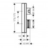 Axor Edge - Termostat s podomítkovou instalací, s uzavíracím ventilem - diamantový brus, chrom 46751000