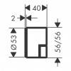 Axor Edge - Uzavírací ventil s podomítkovou instalací, chrom 46770000