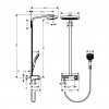 Hansgrohe Raindance Select E - sprchový systém Showerpipe E 300 3jet, bílá / chrom 27127400