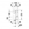 Duravit Architec - Podomítkový sifon, s příslušenstvím, 0050441000