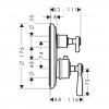 Axor Montreux - podomítková termostatická baterie pro 2 spotřebiče, chrom, 16821000