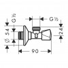 Hansgrohe - Rohový ventil E, výtok G 1/2, chrom 13903000