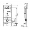 TECEprofil - SET 4v1: Instalační modul s nádržkou UNI pro WC, výška 1,12m + tlačítko chrom + úchyt + zvuková izolace, 9400412