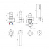 Alpi Allen - Vanová baterie, mechanický přepínač, vývod a ruční sprcha na desce, Chrom, Alala M27D31362