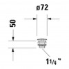 Duravit - Průtokový ventil neuzavíratelný, černá matná 0050244600