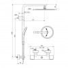 Ideal Standard Idealrain EVO JET - Sprchový systém CIRCLE s termostatickou baterií CERATHERM 100, Chrom, A6984AA