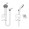 Ideal Standard Idealrain - Sprchová sada S3 s 3-funkční ruční sprchou Ø80 mm, Chrom, B9507AA