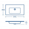Ideal Standard Tempo - Nábytkové umyvadlo 80 cm, Bílá, E066901