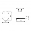 Ideal Standard Connect Air- WC sedátko, ultra ploché 36,5x44,5cm, E036501