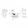 VitrA - WC kombi mísa, spodní odpad, nádržka, komplet, VI 5110L003-0075 + VI 6656L003-0621