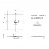 Villeroy Boch Square INFINITY - Sprchová vanička, 100x100cm, Quaryl®, Anthracite, VB UDQ1010SQI1V1S