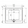 Mawi Spa - Akrylátová vířivá vana, verze do prostoru / na zabudování, 175x200cm
