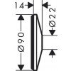 Axor One - Prodloužení / krytka pro umyvadlovou baterii pod omítku, Ø 90mm, chrom 13611000