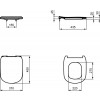 Ideal Standard Tesi WC Set - Závěsné WC AQUABLADE s instalačním systémem ProSys, ovládací tlačítko chrom, sedátko se SoftClose