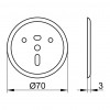 Keuco Astor - Nástěnný dekorační kroužek, chrom 02191010000