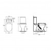 Ideal Standard Eurovit Oceane- WC kombi mísa + splachovací nádrž, kolmý odtok, W912101