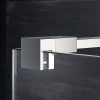 Glass 1989 Step in - Pevná volně stojící stěna, velikost vaničky 110 cm, provedení oboustranné, profily černá matná, čiré sklo, GGK0003T700